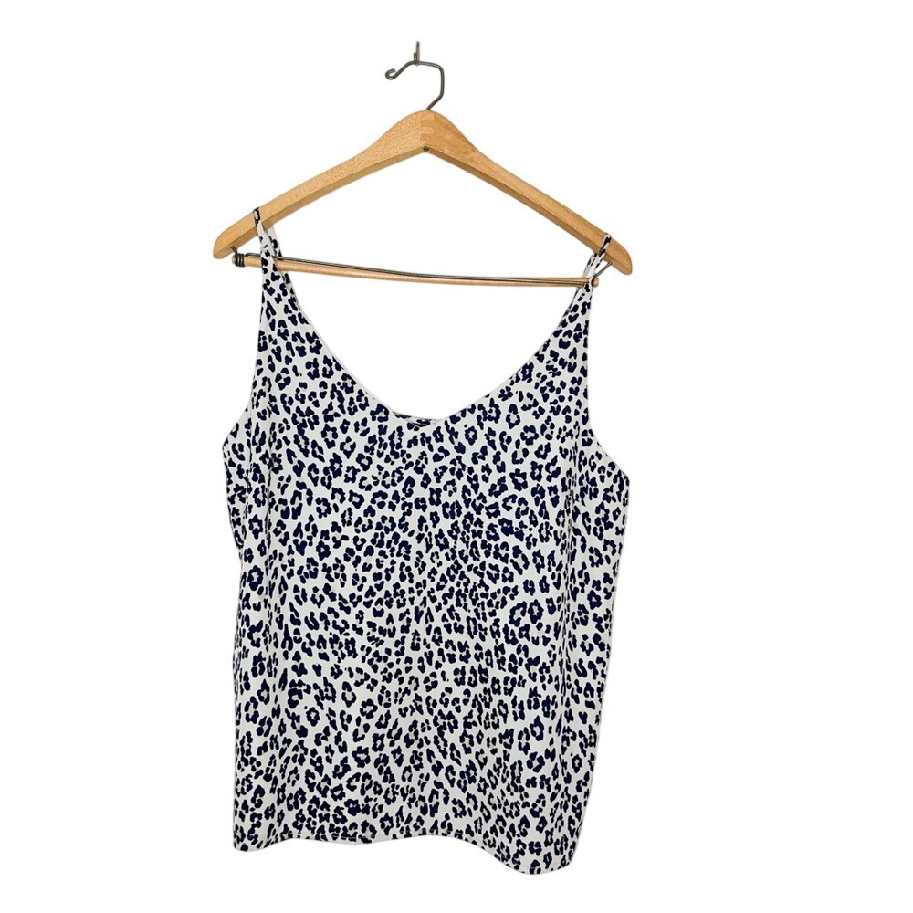 Banana Republic‎ Womens Leopard Print Cami Tank Top Blouse Large L